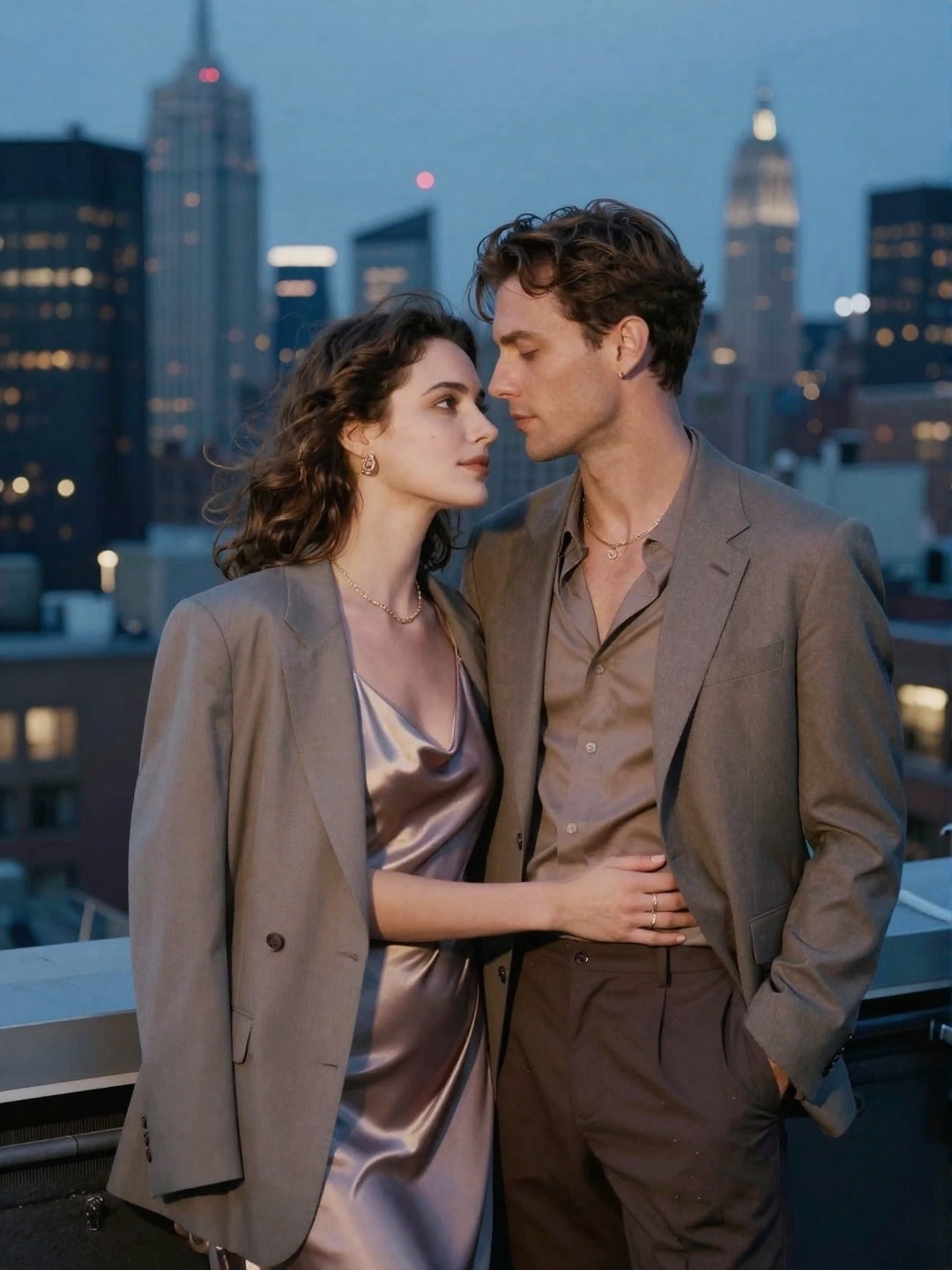 City rooftop night