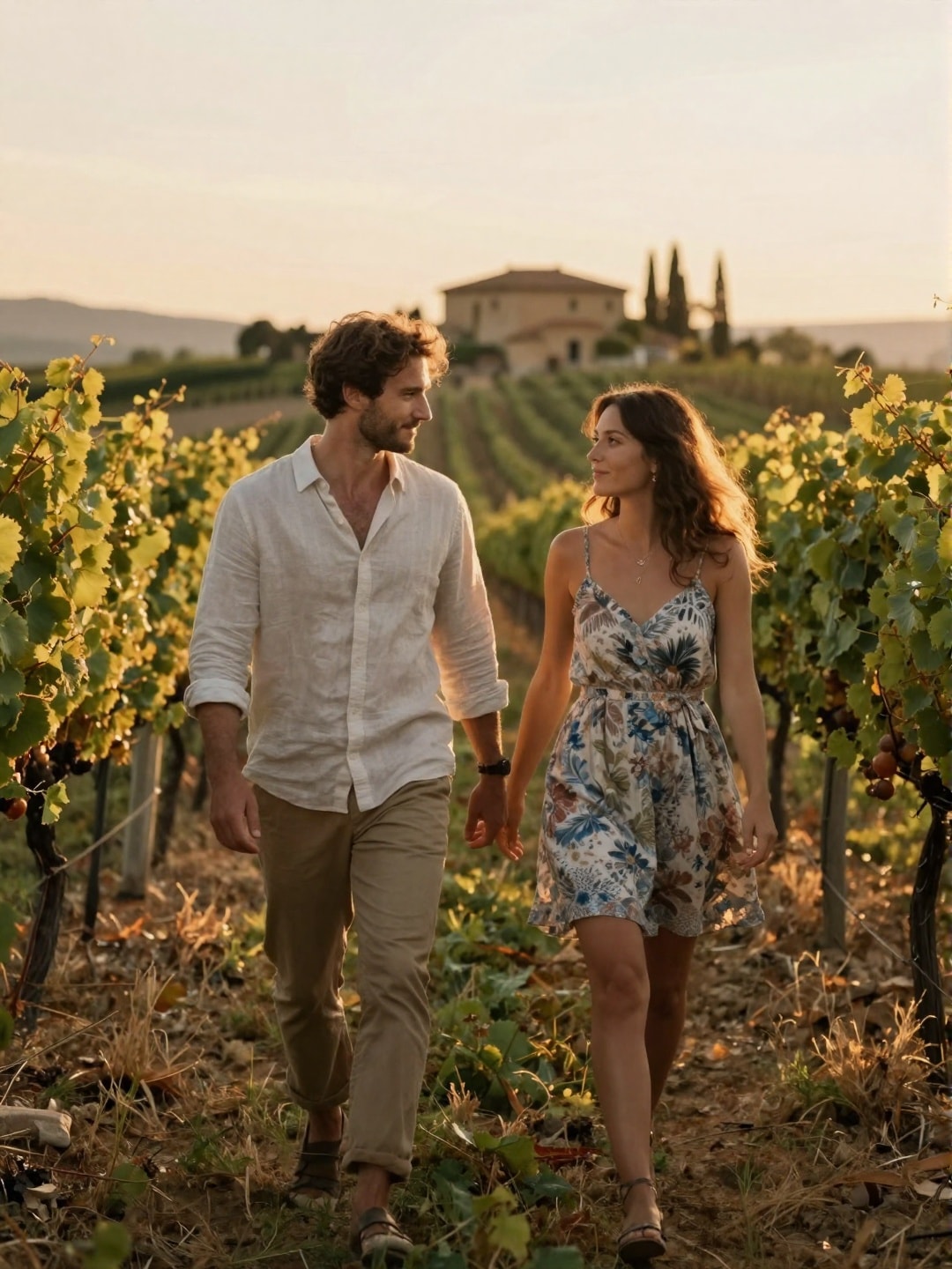 Vineyard sunset