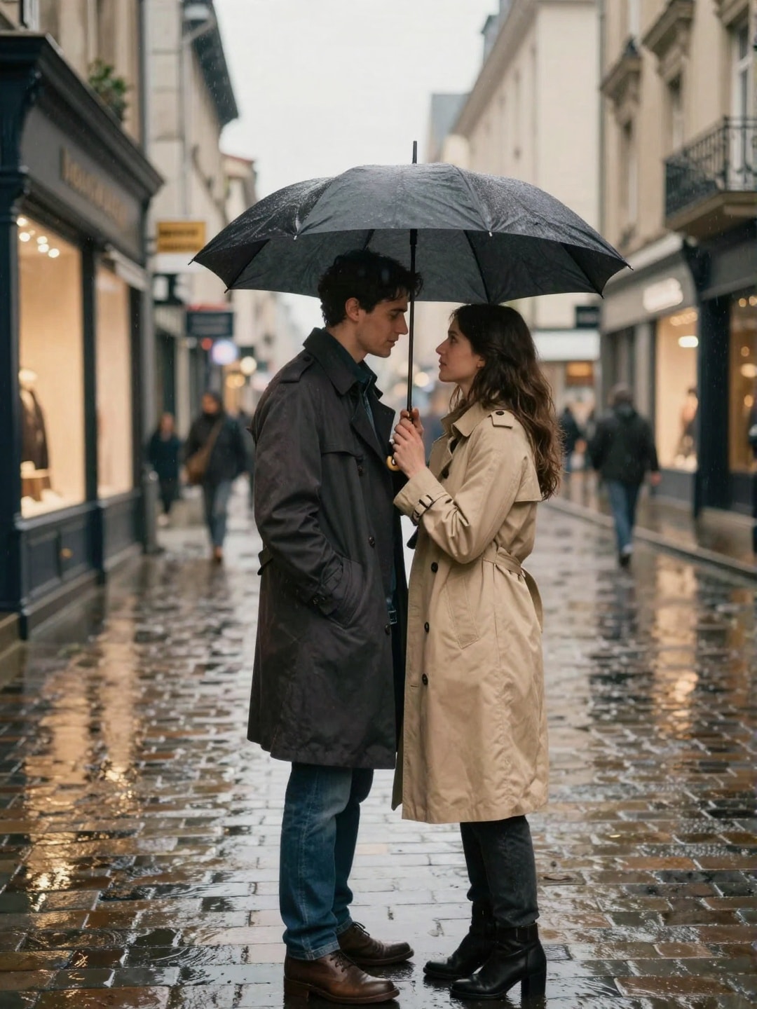Rainy city street