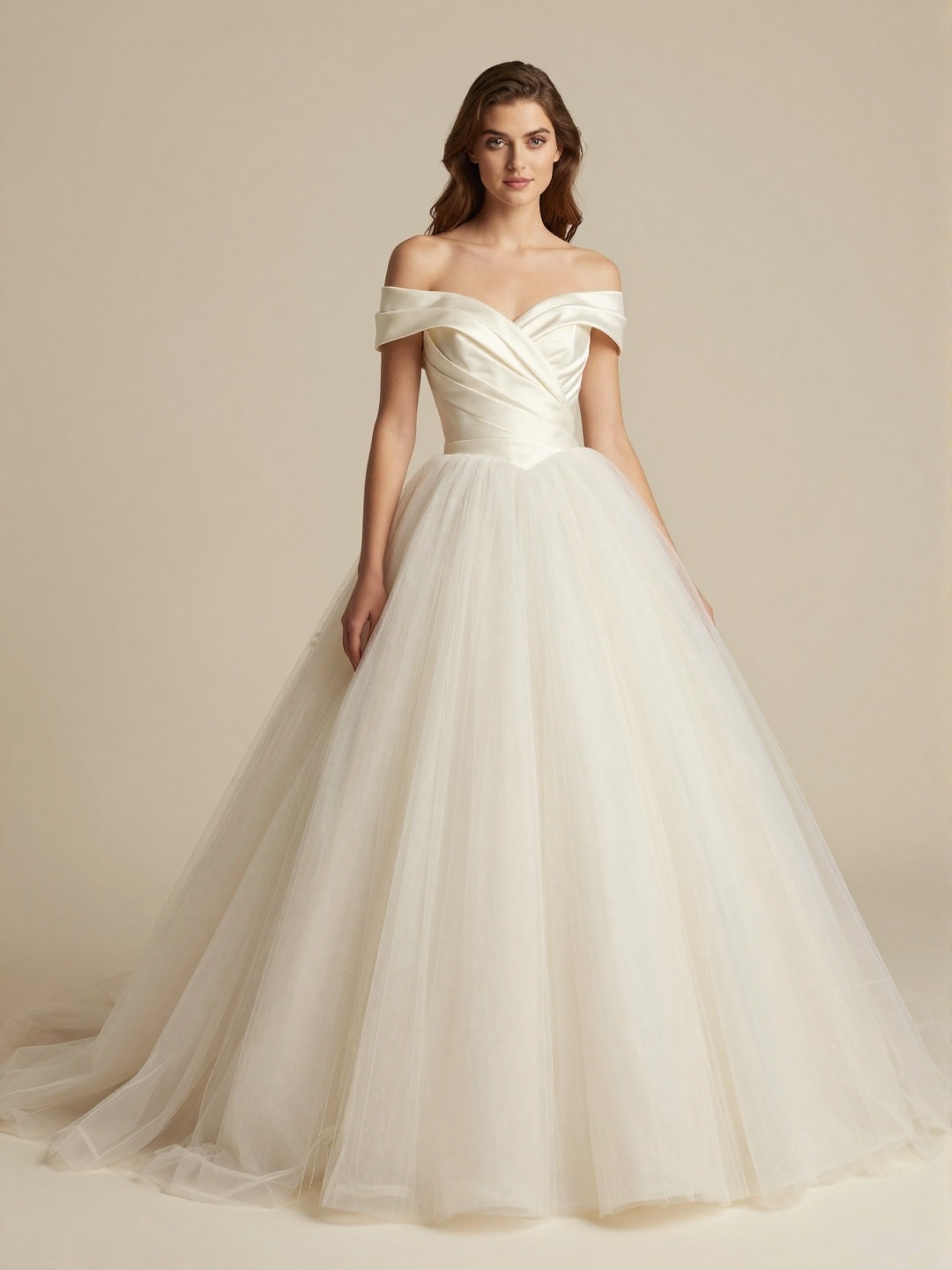 Off-shoulder ball gown