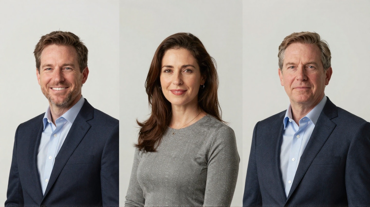 AI professional headshot with CEO studio lighting