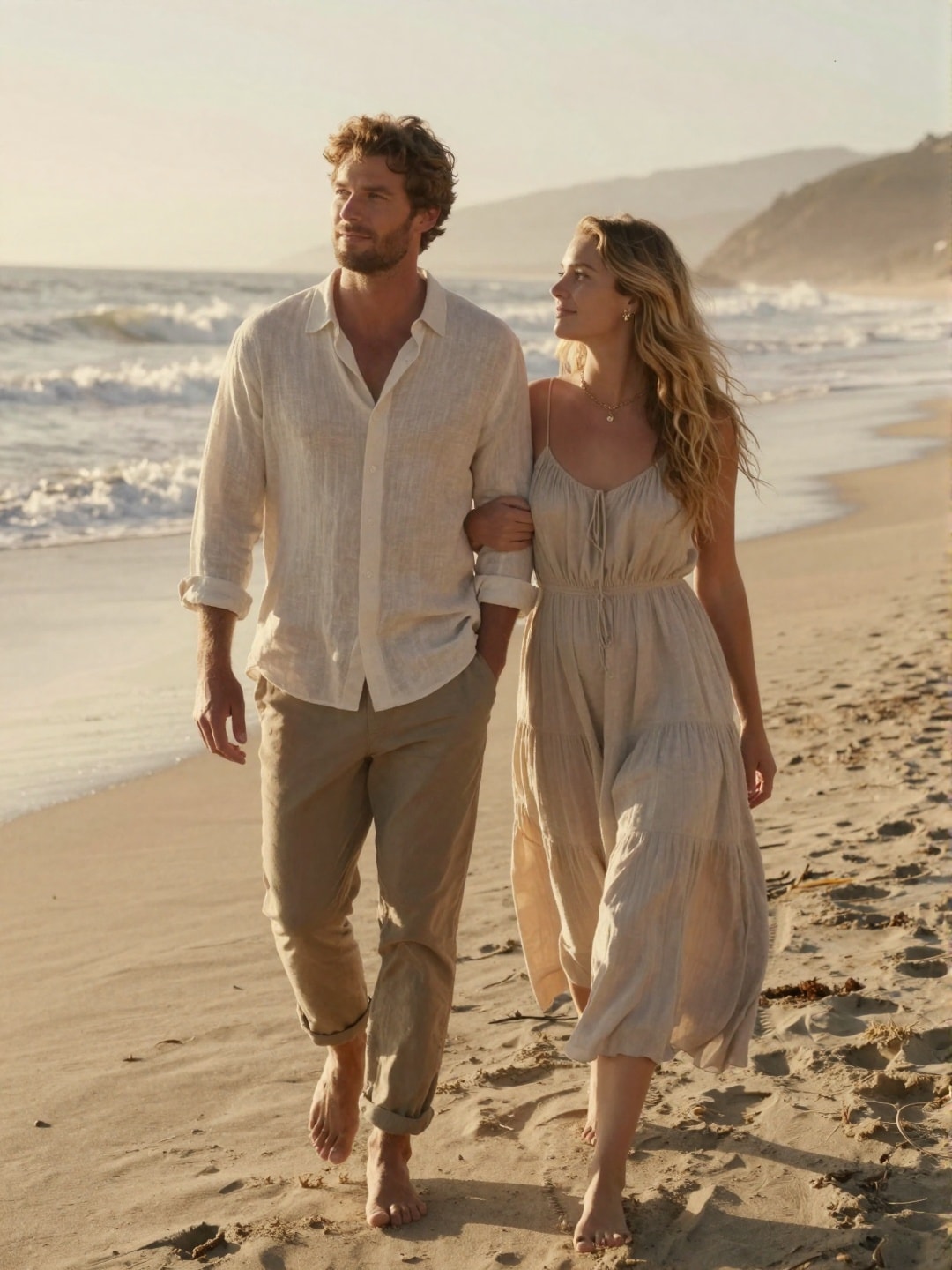 Golden hour beach